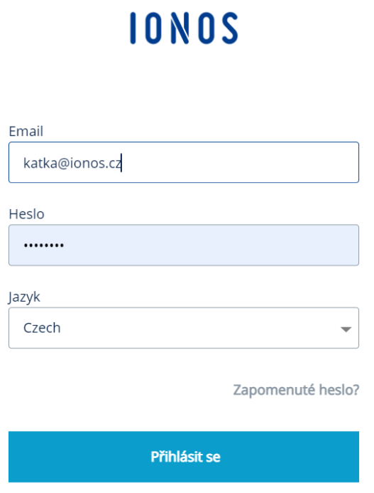 Jak změním heslo zákaznického panelu ionos.cz?